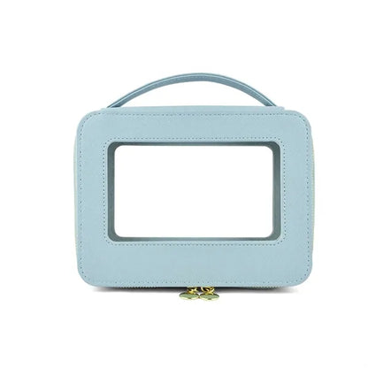 High-End Portable Cosmetic Case with Clear Window