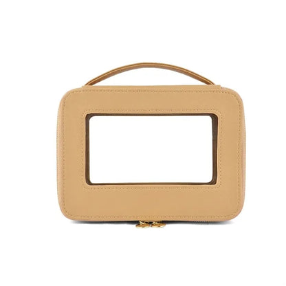 High-End Portable Cosmetic Case with Clear Window