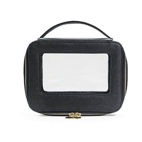 High-End Portable Cosmetic Case with Clear Window