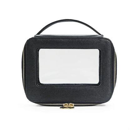 High-End Portable Cosmetic Case with Clear Window