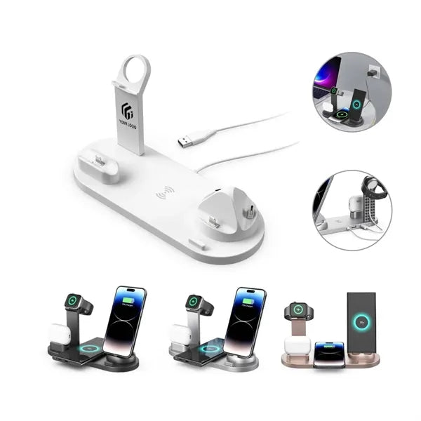 6 in 1 Phone Watch Charger Stand Wireless Charging Station