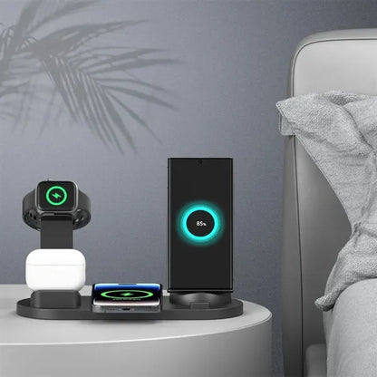6 in 1 Phone Watch Charger Stand Wireless Charging Station