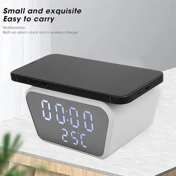 Digital Adjustable Bedrooms Alarm Clock Wireless Charger
