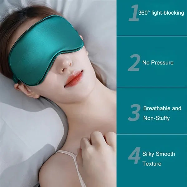 Soft Silk-Like Nap Night Sleep Eye Mask with Elastic Strap