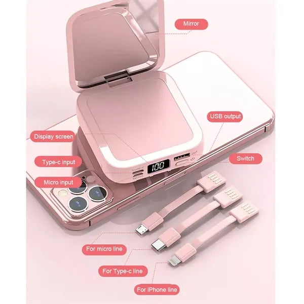 10000mAh Portable Power Bank & Mirror