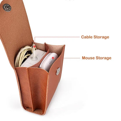 PU Leather Cable Organizer Pouch