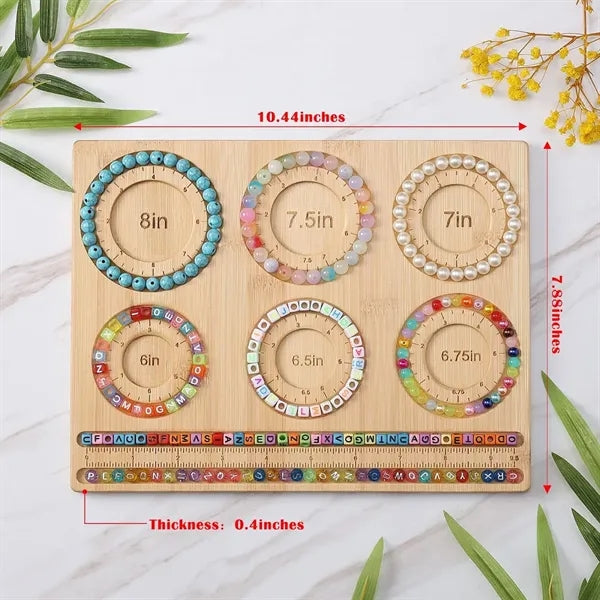 Bamboo Beading Board for Jewelry Bracelet Making