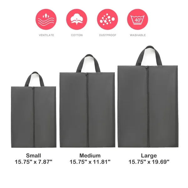 Portable Travel Shoe Bags with Zipper Closure
