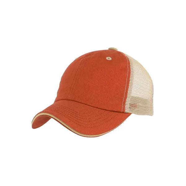 Cotton Two-Tone Washed Trucker Cap 22.8 inch