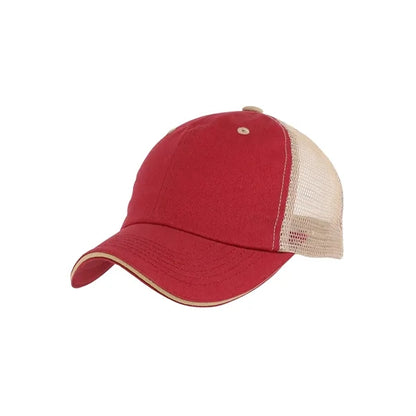 Cotton Two-Tone Washed Trucker Cap 22.8 inch