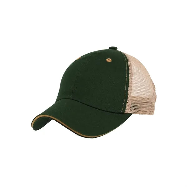 Cotton Two-Tone Washed Trucker Cap 22.8 inch