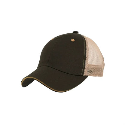 Cotton Two-Tone Washed Trucker Cap 22.8 inch
