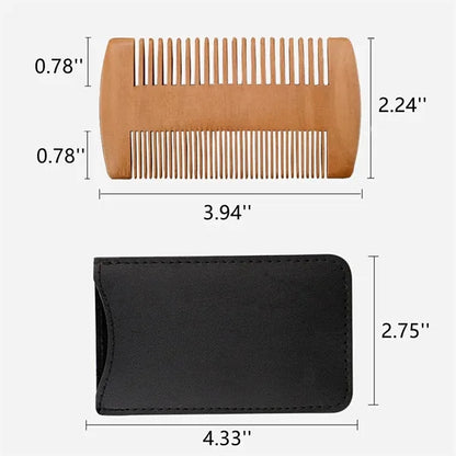 Pearwood Double Sided Beard Combs
