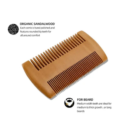 Pearwood Double Sided Beard Combs