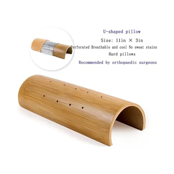 Bamboo Cervical Pillow Neck Stretcher