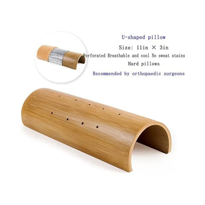 Bamboo Cervical Pillow Neck Stretcher