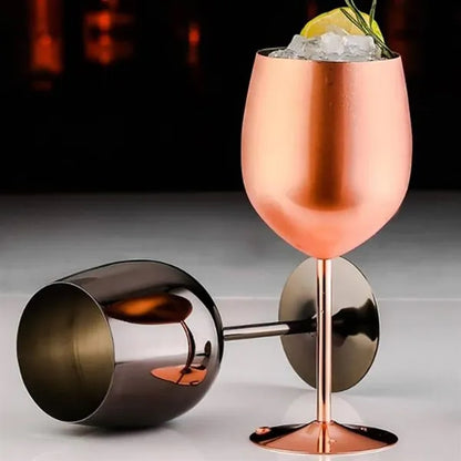Stylish Durable 18oz Stainless Steel Wine Goblet Glasses