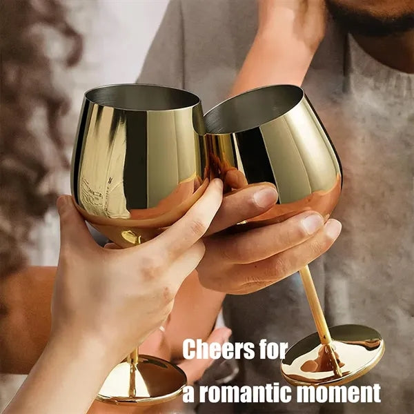 Stylish Durable 18oz Stainless Steel Wine Goblet Glasses