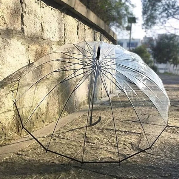 Clear Windproof Rain Wedding Prom Outdoor Bubble Umbrella