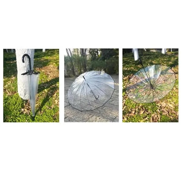 Clear Windproof Rain Wedding Prom Outdoor Bubble Umbrella