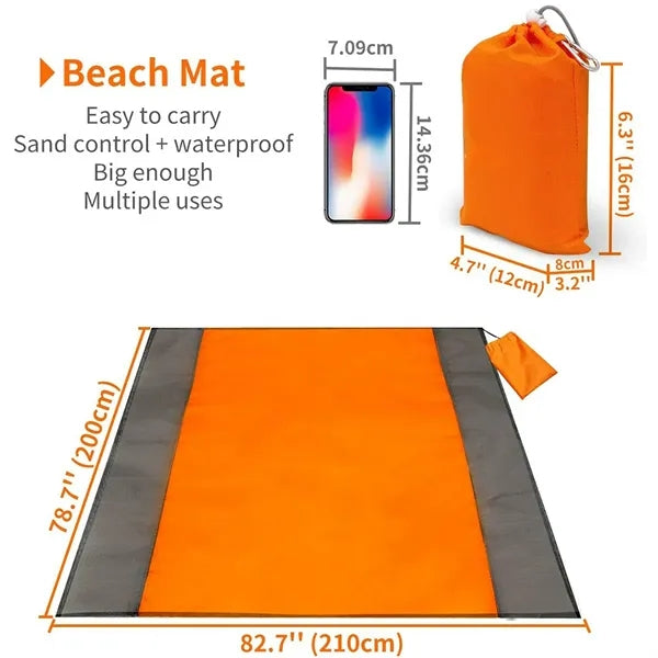Outdoor waterproof compact pocket camping mat beach blanket