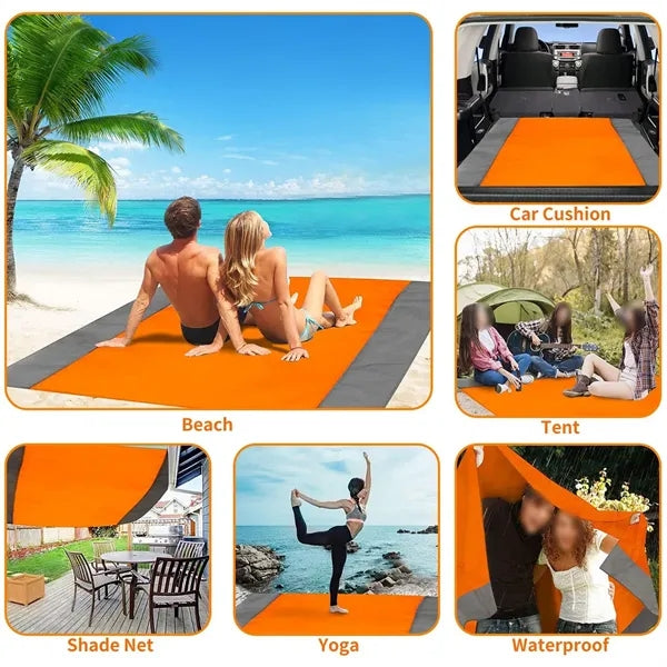 Outdoor waterproof compact pocket camping mat beach blanket