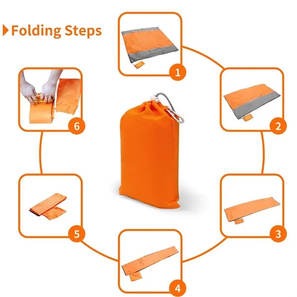 Outdoor waterproof compact pocket camping mat beach blanket
