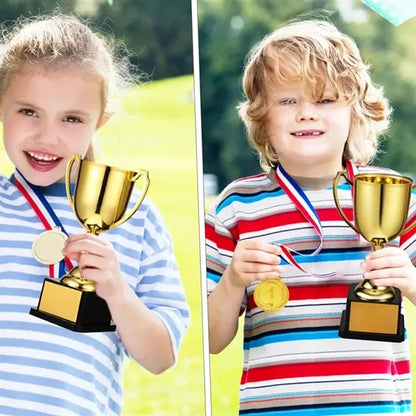 Plastic Gold Award Trophy Cups