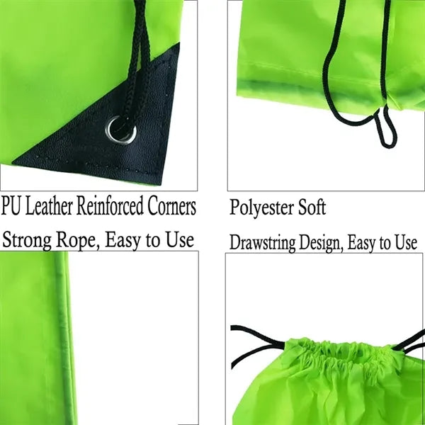 Custom Polyester Drawstring Bags for Gym, Travel, and Sports
