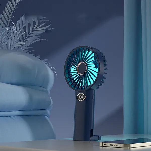 Portable long-lasting powerful cooling quiet handheld fan