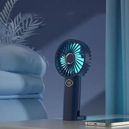 Portable long-lasting powerful cooling quiet handheld fan