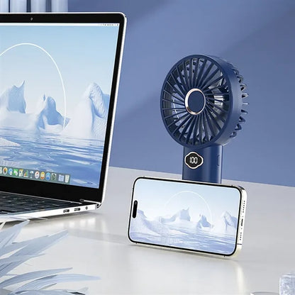 Portable long-lasting powerful cooling quiet handheld fan