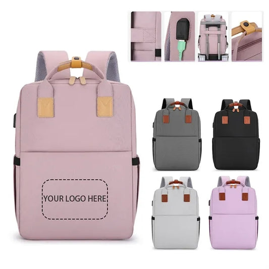Campus Backpack with USB Charging Port