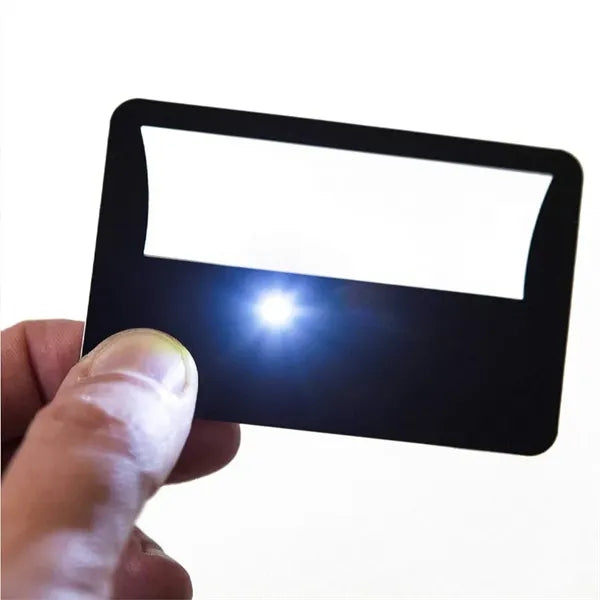Credit Card-Sized 3X Magnifier with LED Light