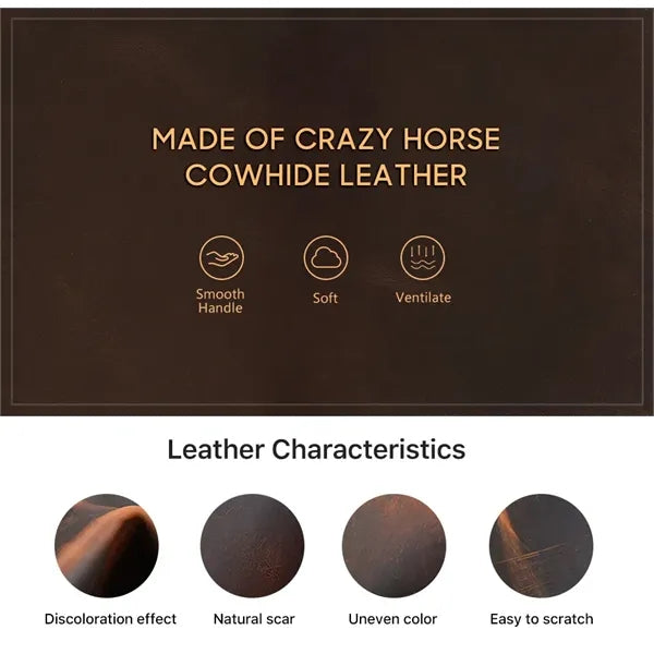 Genuine Leather Journal w/ Book Cover Jacket with Strap Wrap