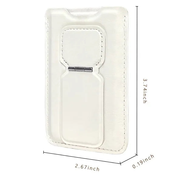 Magnetic Card Holder Leather Wallet Phone Stand