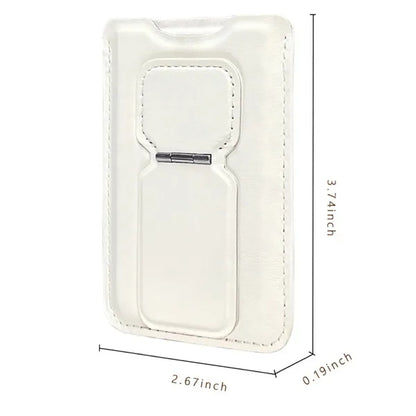 Magnetic Card Holder Leather Wallet Phone Stand