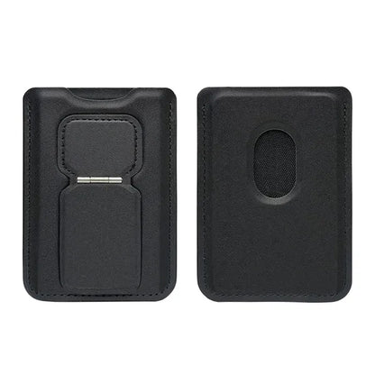 Magnetic Card Holder Leather Wallet Phone Stand