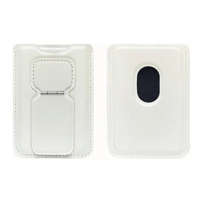 Magnetic Card Holder Leather Wallet Phone Stand