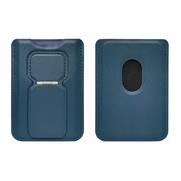 Magnetic Card Holder Leather Wallet Phone Stand