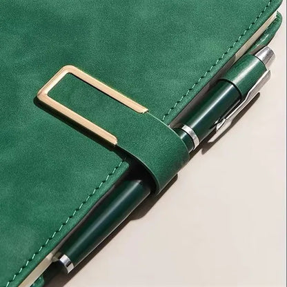 A5 Leather Notebook Thermos Bottle With Pen Set Gift