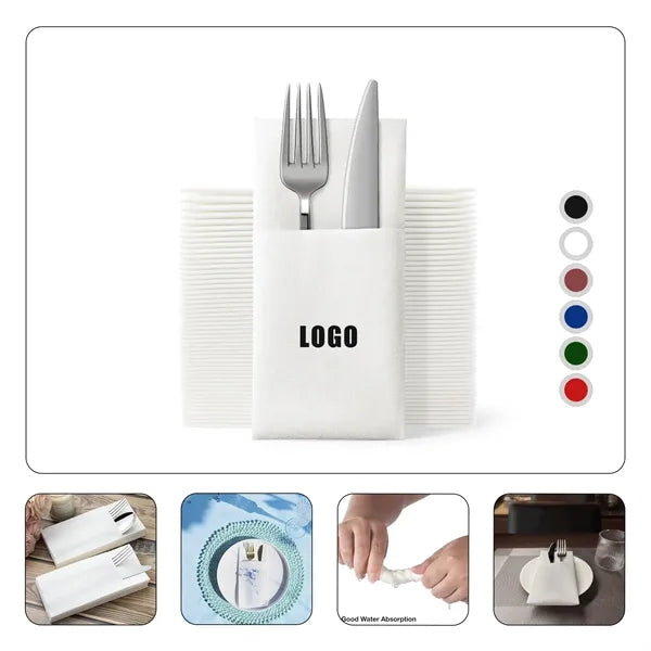 Premium Pocket Napkins with Built-in Flatware
