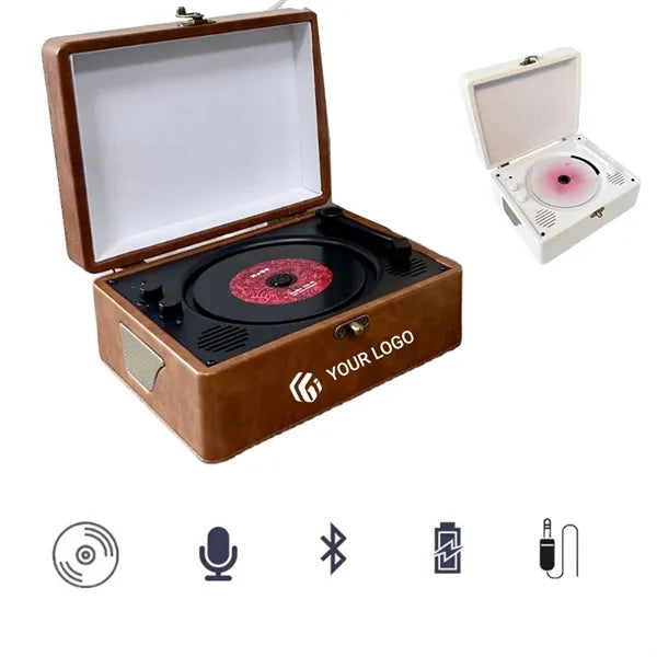 Stylish retro practical portable bluetooth audio CD player