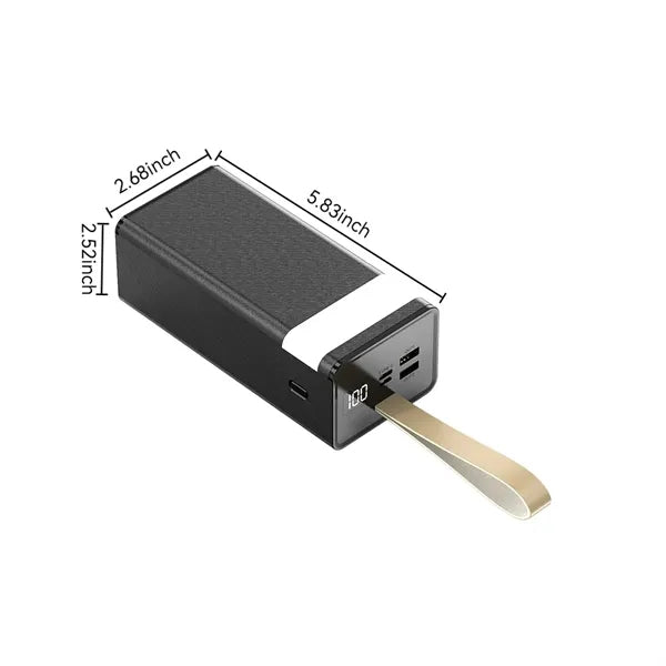 30000mAh Fast Charging Portable Flashlight Phone Power Bank