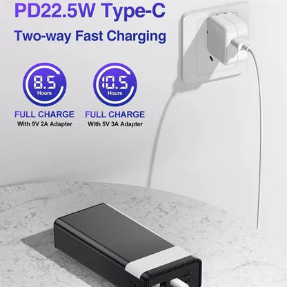 30000mAh Fast Charging Portable Flashlight Phone Power Bank