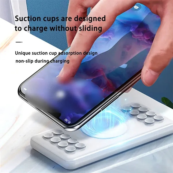 10000mAh Suction Cup Dual USB Input Wireless Power Bank