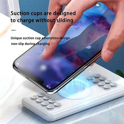 10000mAh Suction Cup Dual USB Input Wireless Power Bank