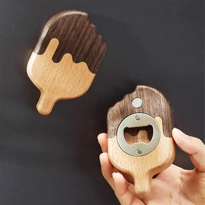 Fridge Magnet Bottle Opener Wooden