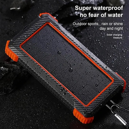 10000mAh Waterproof Solar Wireless Power Bank With LED Light