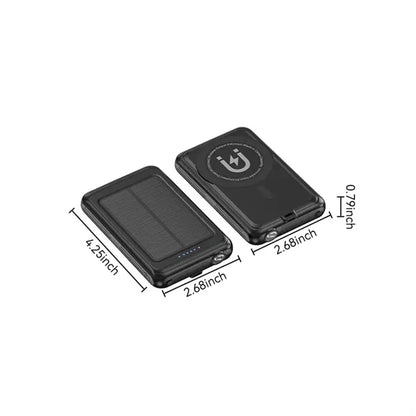 Mini 5000mAh Waterproof Solar Wireless Outdoor Power Bank